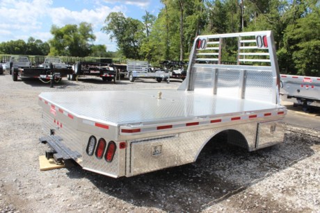 This is a very nice Zimmerman Aluminum PLATINUM FLATBED WITH 4 UNDERBODY TOOLBOXES AND SKIRTS AND FOLD DOWN SIDES WITH REMOVEABLE TAILGATE for a dual wheel cab and chassis pickup (9&#39; Frame, 60&quot; cab to axle truck). Size is 97&quot; x 114&quot; bed. This bed comes with the rear 2-1/2&quot; receiver hitch and B&amp;W Turnover ball gooseneck hitch. (2) 36&quot; aluminum front toolboxes, (2) 20&quot; rear aluminum toolboxes, 1/8&quot; tread plate toolbox construction, aluminum skirts mounted between the toolboxes. This bed comes standard with heavy wall extruded tube frame, 3/16&quot; aluminum tread deck plate, LED lights, heavy front headache rack (49&quot; TALL), stake pockets with rub rails, toolbox mounting brackets, and mud flap mounting brackets.