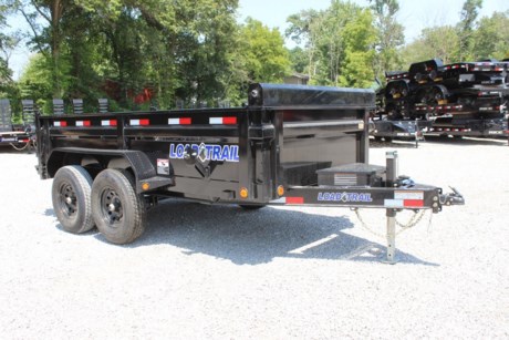 2023 LOAD TRAIL 72&quot; X 12&#39; I-BEAM FRAME DUMP TRAILER, BUMPER PULL 2-5/16&quot; ADJUSTABLE COUPLER, 2-5.2K ELECTRIC BRAKE AXLES, SPRING SUSPENSION, ST225/75R15 LRE TIRES, DIAMOND PLATE FENDERS, SCISSOR HOIST W/ STANDARD PUMP, BATTERY WALL CHARGER (5 AMP), 24&quot; DUMP SIDES, 2 WAY SPREADER GATE, 10 GAUGE FLOOR, REAR SLIDE-IN RAMPS, 7K DROP LEG JACK, (4) 3&quot; WELD ON D-RINGS, LED LIGHTS WITH SEALED WIRING HARNESS, COLD WEATHER HARNESS, BLACK POWDERCOAT WITH PRIMER, 3 YEAR STRUCTURAL - LIMITED WARRANTY.
