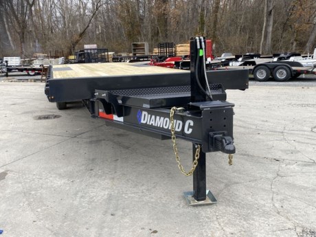 2023 DIAMOND C DET210 DECK OVER TILT FRAME SIZE, L26X102 DECALS, DET SUSPENSION, 10K TORSION STRAIGHT AXLES JACK, SINGLE 12K HYD JACK HYD CYLINDER, 3  X 24  TILT, ELECTRIC/HYDRAULIC POWERED FULL BED TILT BLUETOOTH WIRELESS CONTROLLER FRAME, 8 X15# I-BEAM; 12  CENTER CROSSMEMBERS (L26) COUPLER, 2-5/16  21K DEMCO EZ-LATCH FLAT MOUNT TONGUE, INTEGRAL W/ FRAME (I-BEAM) 12  FORMED FRONT BUMPER LACE RAIL, 5 X2  REC TUBE 3/8  RUB-RAIL W/ STAKE POCKETS AND PIPE SPOOLS STORAGE, HD V-TONGUE LID SPARE MOUNT - PASSENGER (CURB) SIDE OF TONGUE FLOOR, 2  TREATED FLOOR (L26 ) FRONT RETRACTABLE STEPS (PAIR) WINCH MOUNTING PLATE, FLOOR LEVEL (NO HOLES) TIRES, ST215/75R17.5 SINGLE, 16 PLY 865 STEEL BLACK PAINT, METALLIC GRAY BATTERY - GROUP 27 SOLARPULSE CHARGING SYSTEM 7 WATT LIGHTS, ALL LED AXLE, 2 - 10K ELECTRIC DRUM BRAKE