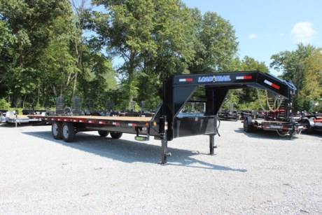 2024 LOAD TRAIL 102&quot; X 28FT GOOSENECK TILT DECK TRAILER FOR SALE, FULL TILT DECK, 10&quot; - 12LB I-BEAM FRAME, 2-7K DEXTER AXLES, SPRING SUSPENSION, ELECTRIC DRUM BRAKES, ST235-80-R16 LRE 10 PLY RADIAL TIRES WITH BLACK WHEELS, INCLUDES SPARE TIRE, 2-5/16&quot; ADJUSTABLE GOOSENECK COUPLER, TREATED WOOD DECK, 16&quot; ON CENTER CROSSMEMBERS, 2-10K SPRING LOADED DROP LEG JACKS, POWER UP AND DOWN TILT DECK, SCISSOR HOIST, RAPID BATTERY WALL CHARGER (8 AMP), MUD FLAPS, LED LIGHTS, 7-WAY RV PLUG WITH COLD WEATHER CORD, SEALED WIRING HARNESS, FRONT TOOLBOX BETWEEN RISERS, WINCH PLATE, SIDE STEPS, BLACK POWDERCOAT WITH PRIMER.