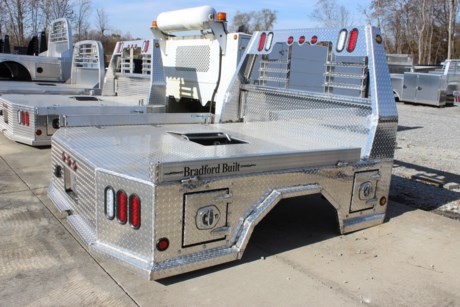 BRADFORD BUILT ALUMINUM 4 BOX UTILITY BED, 84&amp;quot; X 84&amp;quot;, 42&amp;quot; FRAME WIDTH, 42&amp;quot; CAB TO AXLE, FITS SINGLE WHEEL SHORT BED TRUCK (CHEVY), 30K RATED 2-5/16&amp;quot; GOOSENECK HITCH, REAR 2-1/2&amp;quot; RECEIVER HITCH, LED LIGHTS, LIGHTED HEADACHE RACK, 4 TOOLBOXES (ONE IN EACH CORNER), 4&amp;quot; DROP DOWN SIDES, TAPERED REAR CORNERS, STEEL SUB FRAME. Please check with us for exact fitment as makes vary slightly.

Type: Truck body