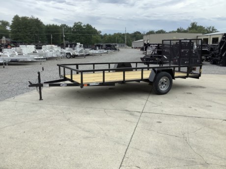 TUBE FRAME!! 2024 AMO 14&#39; X 76&quot; SINGLE AXLE TUBE FRAME UTILITY TRAILER, REAR SPRING ASSISTED 4&#39; FOLD UP TAILGATE, TUBE TOPRAIL, TREATED WOOD FLOOR, 4 STAKE POCKETS, SMOOTH STEEL FENDERS, 3.5K IDLER SPRING AXLE, 15&quot; RADIAL TIRES, 2K A-FRAME JACK, 2&quot; STAMPED A-FRAME COUPLER, LED TAIL LIGHTS, TWO PART PRIMER AND URETHANE BLACK  PAINT, ONE YEAR LIMITED MANUFACTURER WARRANTY.