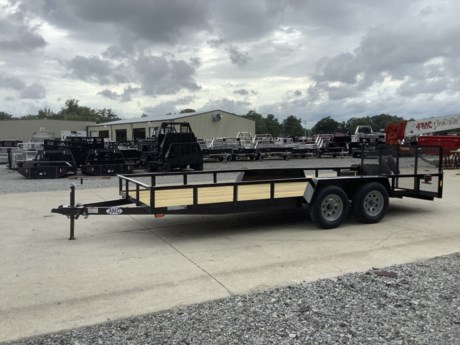 2024 AMO 24 FT X 82 IN FLATBED CAR HAULER TRAILER, 2-3.5K AXLES, ONE ELECTRIC BRAKE, BREAK-AWAY, SPRING SUSPENSION,WRAP TONGE,  NEW 15  6 PLY RADIAL TIRES, 2  DOVETAIL, SIDE SLIDEIN RAMPS, TREATED WOOD FLOOR, 82  WIDE DECK, FRONT CORNER MARKER LIGHTS, PAINTED BLACK, 2  COUPLER WITH A-FRAME JACK, SEVEN WAY TRAILER PLUG, TWO PART PRIMER, URETHANE PAINT
