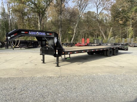 2022 LOAD TRAIL 102&quot; X 30&#39; LOW-PRO TANDEM DUAL GOOSENECK FLATDECK TRAILER, 2-12K DEXTER AXLES, ELECTRIC DRUM BRAKES, HUTCH SPRING SUSPENSION, ST235/80R16&quot; LRE 10 PLY TIRES, 2-5/16&quot; ADJUSTABLE ROUND GOOSENECK COUPLER, 19LB I-BEAM, 5&#39; SELF CLEAN DOVETAIL WITH MAX RAMPS, TREATED WOOD FLOOR, 16&quot; ON CENTER CROSS MEMBERS, 2-10K DROP LEG JACKS, LED LIGHTS WITH SEALED WIRING HARNESS, COLD WEATHER HARNESS, MUD FLAPS, FRONT TOOLBOX, 2-SIDE STEPS, BLACK POWDERCOAT WITH PRIMER, 3 YEAR STRUCTURAL - LIMITED WARRANTY.