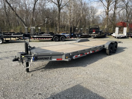 2024 DIAMOND C 24&#39; X 82&quot; LOW PROFILE HYDRAULICALLY DAMPENED TILT DECK TRAILER, HD V-TONGUE LID,  FORK HOLDERS,  12K HYDRAULIC JACK, 2-5/16&quot; 20K FLAT MOUNT COUPLER, ENGINEERED BEAM FRAME, 3 INCH I-BEAM CROSSMEMBERS ON 12 INCH CENTERS, 8 FOOT STATIONARY, 16 FOOT GRAVITY TILT DECK WITH BED LOCK AND FLOW VALVE, 2-10K OIL BATH TORSION AXLES, ELECTRIC BRAKES, ST215/75R17.5&quot; RADIAL TIRES, !!!SPARE MOUNT ONLY!!!, 3/16&quot; DIAMOND PLATE WELD-ON FENDERS, TREATED WOOD FLOOR, RUB RAIL WITH STAKE POCKETS, (8) 5/8&quot; D-RING TIE DOWNS, 36&quot; SIDE STEP, CEMENT GRAY, DM DIFFERENCE MAKER COATING SYSTEM, LED LIGHTS, 3 YEAR STRUCTURE WARRANTY.