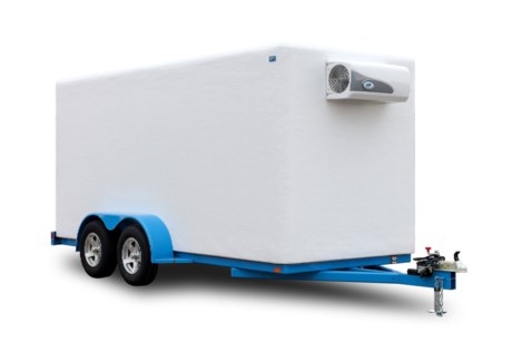 2023 POLAR KING MOBILE REFERIGERATED TRAILER 6FT X 16FT TANDEM AXLE WITH GENERATOR PLATFORM, WALLS ARE ETRACK READY, 110VOLT POWER SOURCE REQUIRED, 564 CUBIC FT, Polar King Mobile freezer trailers and cooler trailers are constructed with a seamless fiberglass design and are available in three standard models, 6&#39;??x8&#39;??, 6&#39;??x12&#39;??, and 6&#39;??x16&#39;??. Each trailer features 54-inch reinforced doors, four-inch walls, and a pallet duty floor. The actual cooling of the trailer is achieved using a GOVI arktik 2000US series refrigeration unit. These compact units provide a temperature range of 0-&#176;F to 50-&#176;F, are all-electric, and require only 110V and 15 amps.
