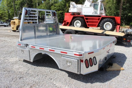 This is a very nice Zimmerman Aluminum 6000XL Flatbed with Built-in Toolboxes and Skirts. Fits a dually wheel bed take off pickup, (56-58&amp;quot; cab to axle truck). Size is 97&amp;quot; x 102&amp;quot; bed. This bed comes with the rear 2-1/2&amp;quot; receiver hitch and B&amp;W Turnover ball gooseneck hitch. (2) 34&amp;quot; aluminum front toolboxes, (2) 16&amp;quot; rear aluminum toolboxes, 1/8&amp;quot; tread plate toolbox construction, aluminum skirts mounted between the toolboxes. This bed comes standard with heavy wall extruded tube frame, 3/16&amp;quot; aluminum tread deck plate, LED lights, heavy front headache rack, stake pockets with rub rails, toolbox mounting brackets, and mud flap mounting brackets.

Type: Truck body