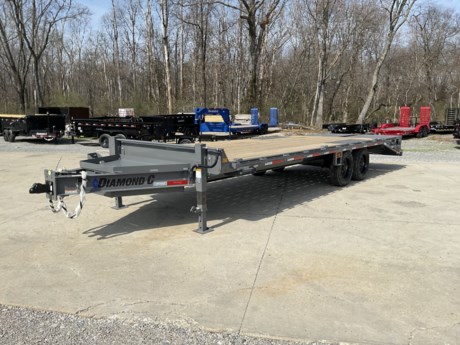 2024 DIAMOND C  DEC210 24 FT HEAVY DUTY DECK-OVER 20K EQUIPMENT TRAILER, 5&#39; SELF CLEANING DOVETAIL WITH MAX RAMPS, 12 IN FORMED FRONT BUMPER, 12K DROP LEG JACK, HEAVY DUTY V-TONGUE LID, 2-5/16&quot; - 21K DEMCO ADJUSTABLE COUPLER, 8&quot; X 15 LB I-BEAM TONGUE AND FRAME, 3&quot; I-BEAM CROSSMEMBERS ON 12 IN CENTERS, 2-10K ELECTRIC BRAKE AXLES, TORSION SUSPENSION, ST215/75R17.5 18 PLY RADIAL TIRES, SPARE TIRE MOUNT WITH SPARE, TREATED WOOD FLOOR, FRONT RETRACTABLE STEPS, LED LIGHTS, RUB RAIL WITH PIPE SPOOLS AND STAKE POCKETS, 6 EXTRA D-RINGS, CEMENT GRAY, DM DIFFERENCE MAKER COATING SYSTEM, 3 YEAR STRUCTURE WARRANTY.