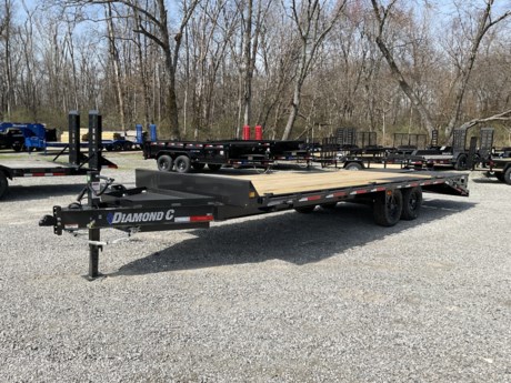 2024 DIAMOND C 24&#39; HEAVY DUTY DECK-OVER 14K EQUIPMENT TRAILER, 5&#39; SELF CLEANING DOVETAIL WITH MAX RAMPS, 12K DROP LEG JACK, HEAVY DUTY V-TONGUE LID, 2-5/16&quot; - 21K DEMCO ADJUSTABLE COUPLER, 8&quot; X 10 LB I-BEAM TONGUE AND FRAME, 3&quot; I-BEAM CROSSMEMBERS ON 16&quot; CENTERS, 2-7K ELECTRIC BRAKE AXLES, SPRING SUSPENSION, ST235/80R16 14 PLY RADIAL TIRES, SPARE TIRE MOUNT, TREATED WOOD FLOOR, FRONT RETRACTABLE STEPS, LED LIGHTS, RUB RAIL WITH PIPE SPOOLS AND STAKE POCKETS, METALLIC GRAY, DM DIFFERENCE MAKER COATING SYSTEM, 3 YEAR STRUCTURE WARRANTY.