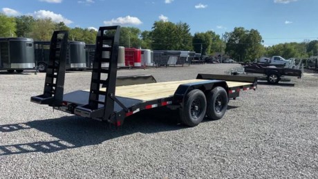RENTAL TRAILER FOR SALE- 2021 RICE 82&quot; X 18&#39; EQUIPMENT TRAILER, 2-7K EZ LUBE ELECTRIC BRAKE AXLES, SPRING SUSPENSION, ST235/80/R16 10 PLY RADIAL TIRES, BLACK WHEELS, 2-5/16&quot; 14K ADJUSTABLE COUPLER, 10K DROPLEG JACK, FRONT A-FRAME TOOLBOX, 6&quot; CHANNEL FORMED TONGUE AND 6&quot; CHANNEL MAIN FRAME, 3&quot; FORMED CHANNEL CROSSMEMBERS ON 16&quot; CENTERS, FABRICATED HARD FENDERS, 2&#39; TREADPLATE DOVETAIL WITH 5&#39; EQUIPMENT STYLE SPRING ASSIST FOLD-UP RAMPS WITH KICKERS, TREATED WOOD FLOOR, SEALED MODULAR WIRE HARNESS WITH LED LIGHTS, COMPLETE POWDER COAT FINISH, BLACK.