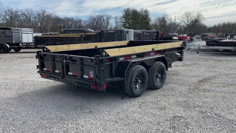 2022 DIAMOND C 12&#39; X 77&quot; MEDIUM DUTY TELESCOPIC DUMP TRAILER, 10K GVWR, 2-5/16&quot; DEMCO ADJUSTABLE BP COUPLER, 7K DROP LEG JACK, 6&quot; I-BEAM MAIN FRAME, 3&quot; I-BEAM CROSS MEMBERS ON 16&quot; CENTERS, 2-6K ELECTRIC BRAKE DROP AXLES, SPRING SUSPENSION, SPARE TIRE MOUNT, 3 STAGE TELESCOPIC CYLINDER HOIST, 3 WAY SPREADER GATE, 18&quot; HIGH SIDES, 60&quot; REAR SLIDE-IN RAMPS, BOARD BRACKETS WITH BOARDS AND RAISED FRONT, FRONT BULKHEAD FOR TARP MOUNTING AND PROTECTION, TARP KIT INSTALLED, 7 WATT SOLARPULSE PANEL, LED LIGHTS, BLACK, DM DIFFERENCE MAKER COATING SYSTEM, 3 YEAR STRUCTURE WARRANTY.