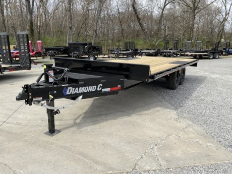 2024 DIAMOND C DEC207-20X102 TRAILER FOR SALE, SLIDEIN RAMPS
FRAME SIZE, L20X102
AXLE, 2 - 7K ELECTRIC DRUM BRAKES
SUSPENSION, 6-LEAF SLIPPER ROLLER SPRINGS
CROSS MEMBERS, 3&quot; I-BEAM ON 16&quot; CENTERS
FRAME, 8&quot; X 10LB I-BEAM
JACK, 12K DROP-LEG JACK
COUPLER, 2-5/16&quot;, 21K DEMCO EZ-LATCH (ADJ CHANNEL)
TONGUE, INTEGRAL W/ FRAME (I-BEAM)
12&quot; FORMED FRONT BUMPER
LACE RAIL, 5&quot;X2&quot; REC TUBE
3/8&quot; RUB-RAIL W/ STAKE POCKETS AND PIPE SPOOLS
SPARE MOUNT - PASSENGER (CURB) SIDE OF TONGUE
FLOOR, 2&quot; TREATED FLOOR (L20&#39;)
STRAIGHT DECK W/ 96&quot; REAR SLIDE-IN RAMPS (3&quot; CHANNEL)
MID TURN, LIGHT/STEP COMBO (1PAIR)
STORAGE, HD V-TONGUE LID
TIRES, ST235/80R16 RADIAL 14 PLY, 8 HOLE BLACK
PAINT, BLACK
LIGHTS, ALL LED
DECALS, DEC