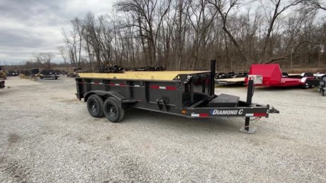 2023 DIAMOND C 14&#39; X 82&quot; HEAVY DUTY LOW PROFILE DUMP TRAILER, TELESCOPIC CYLINDER, 2-5/16&quot; 15K ADJUSTABLE BP COUPLER, 12K HYDRAULIC JACK, 8&quot; X 15LB I-BEAM MAIN FRAME, 2-7K ELECTRIC BRAKE AXLES, SPRING SUSPENSION, STRAIGHT AXLES, SPARE TIRE MOUNT, 3 WAY SPREADER GATE, 24&quot; HIGH 10 GAUGE FLOOR AND SIDES, 3/16&quot; DIAMOND PLATE SUPER HEAVY DUTY FENDERS, BOARD BRACKETS WITH BOARDS AND RAISED FRONT, 72&quot; REAR SLIDE-IN RAMPS, FRONT BULKHEAD FOR TARP MOUNTING AND PROTECTION, 20&#39; TARP INSTALLED, LED LIGHTS, 7 WATT SOLARPULSE PANEL, 36&quot; SIDE STEP, METALLIC GRAY, DM DIFFERENCE MAKER COATING SYSTEM, 3 YEAR STRUCTURE WARRANTY.