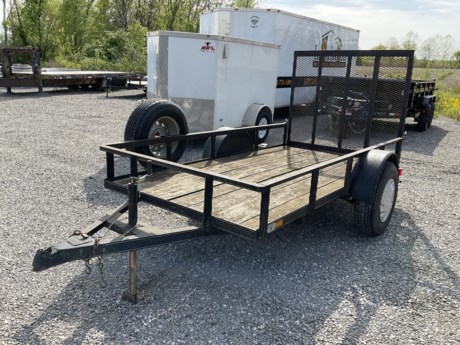 2003 TRAILER EXPRESS 5X10 USED UTILITY TRAILER 1-3.5K AXLE GOOD TIRES AND SPARE, BLACK