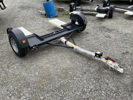 2024 STEHL TOW DOLLY, LED LIGHTS, ST205/75R14&quot; RADIAL TIRES, 3.5K ELECTRIC BRAKE AXLE, NO SUSPENSION, 79.5&quot; WIDE, 12&quot; BED HEIGHT, TONGUE TILTS FOR LOADING, STRAPS AND WRENCH INCLUDED, 2&quot; COUPLER.