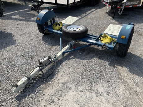 2018 TOW DOLLY WITH ELECTRIC BRAKES, LIGHTLY USED, SPARE TIRE INCLUDED