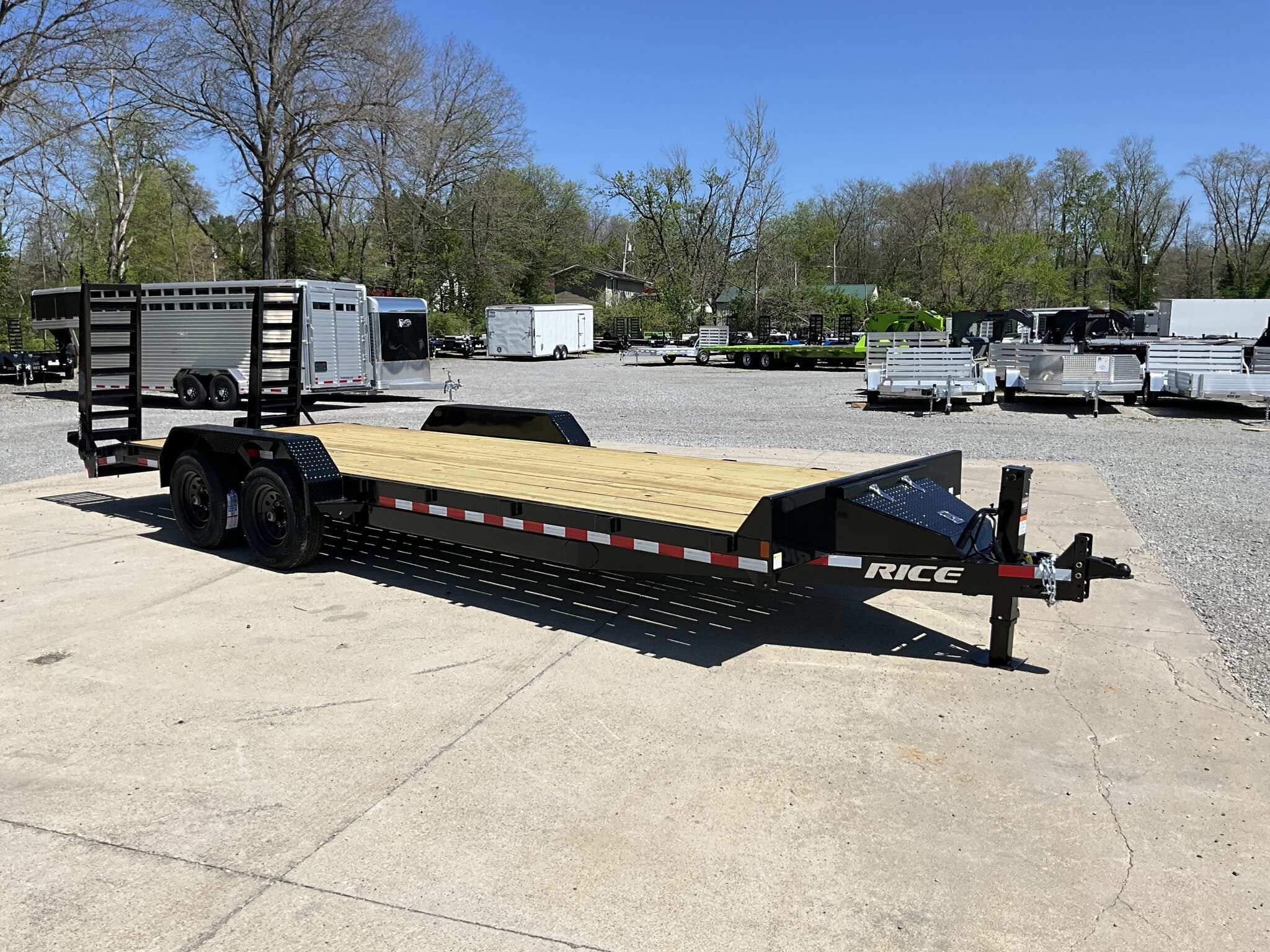 7x22 Flatbed Trailer for sale | New Rice Trailers FMEMR8222FR-10K ...
