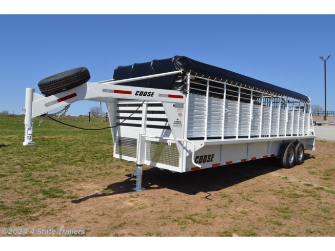 Ct202224 2021 Coose 6 8x24 X6 6 Ranch Hand Tarp Top Rubber Floor Cattle Livestock Trailer For Sale In Fairland Ok