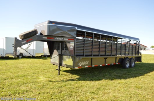 Livestock Trailer - 2024 Coose 6'8x24'x6'6 Metal Top Rubber Floor Stock Trailer available New in Fairland, OK