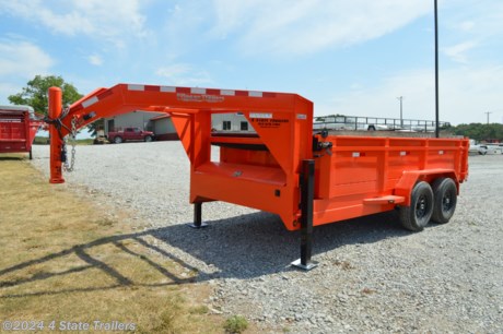 &lt;p&gt;This is a new 2022 model 83x14 gooseneck dump trailer. It comes with two 7,000 lb axles with electric brakes, 16&quot; 10 ply radial trailer tires, convenient manual roll up tarp kit, 1/8&quot; diamond plate fenders, LED lights, sealed wiring harness, sandblasted, primed, and powdercoated, one piece corners and full height&amp;nbsp;side supports to increase sidewall rigidity, 24&quot; tall 10 gauge (1/8&quot;) sides, 7 gauge (3/16&quot;) floor with 4 d-rings for tie down of equipment, 8&quot; channel neck, 3&quot; channel crossmembers 16&quot; on center, dual gate with chains for dumping or spreading, dual electric over hydraulic jacks for ease of hooking and unhooking (can help with theft prevention when you lock away the control for the jacks), a new Interstate battery, 110v AC charger, and 12v trickle charger. We can add a wireless remote controller and/or a solar charger at extra cost. Friesen trailers are super well built and they are backed with a 1 year warranty!&lt;/p&gt;