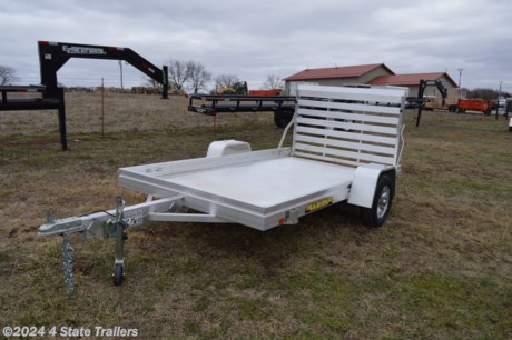 &lt;p&gt;This trailer is perfect for hauling a 4 wheeler, small mower, or a golf cart. It&#39;s a new Aluma 68&quot;x10&#39; all aluminum utility trailer with a 2,200 lb. torsion axle, 13&quot; radial tires on aluminum wheels, and fold down rear ramp gate for loading! With an all aluminum trailer, there&#39;s no wood to rot, virtually no steel to rust; it&#39;s lightweight and durable and holds its value for many years! ALUMA builds a great unit, and backs them with a 5 year warranty!&lt;/p&gt;