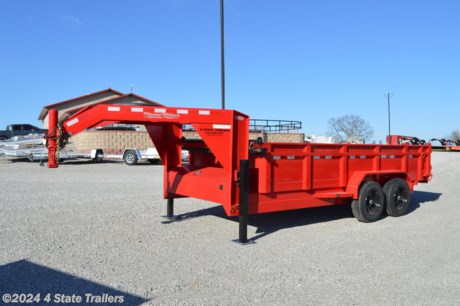&lt;p&gt;This is a new 2023 model 83x16 gooseneck dump trailer. It comes with two 8,000 lb axles with electric brakes, 17.5&quot; 16 ply trailer tires, convenient manual roll up tarp kit, 1/8&quot; diamond plate fenders, LED lights, sealed wiring harness, sandblasted, primed, and powdercoated finish, one piece corners and full height&amp;nbsp;side supports to increase sidewall rigidity, 24&quot; tall 10 gauge (1/8&quot;) sides, 7 gauge (3/16&quot;) floor with 4 d-rings for tie down of equipment, 8&quot; channel neck, 3&quot; channel crossmembers 16&quot; on center, dual gate with chains for dumping or spreading, dual electric over hydraulic jacks, a new Interstate battery, 110v AC charger, and 12v trickle charger. We can add a wireless remote controller and/or a solar charger at extra cost. Friesen trailers are super well built and they are backed with a 1 year warranty!&lt;/p&gt;