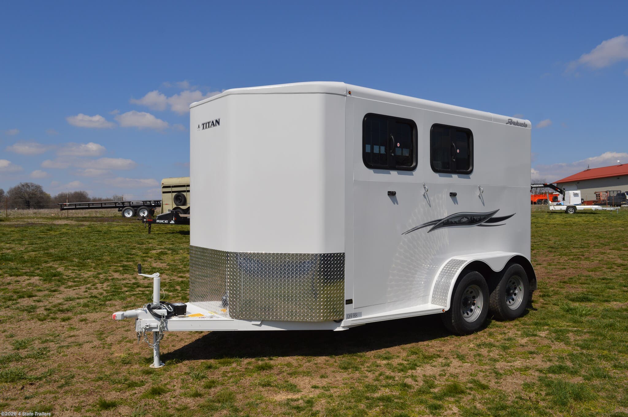 2023 Titan Trailers Avalanche II 2 Horse Slant 6'8x13'x7'
