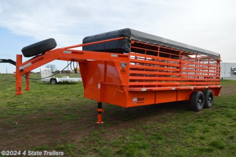 &lt;p&gt;This is a new 2023 WW Roustabout 6&#39;8&quot;X20&#39;X6&#39;6&quot; with two 6,000 lb. torsion axles with brakes on all wheels, 16&quot; 10 ply radial tires, adjustable 2 5/16&quot; coupler, butterfly gates, 1&quot;x3&quot; tubing sides, primed and painted with PPG products, nylon tarp, 1 center gate with slam latch that creates an 8&#39; front compartment and 12&#39; rear compartment, LED lights, wood floor, and 7 ga. (3/16&quot; thick!) full length brush fender. WW has been building great quality trailers for many years, and they back them with a 1 year warranty!&lt;/p&gt;