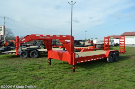 &lt;p&gt;This is a new 2023 83&quot;x22&#39; Friesen gooseneck equipment trailer. It comes with two 7,000 lb. electric brake axles, two 10,000 lb. drop leg spring return jacks, a toolbox between the gooseneck uprights, a full-frame sand blast followed by a primer and powder coat finish, heavy duty 1/8&quot; treadplate fenders with braces, 8&quot; channel neck, 3&quot; channel crossmembers 16&quot; on center, treated wood deck with steel dovetail, sealed wiring harness (eliminates most common trailer wiring problems), LED lights, L-gussets from neck to deck to reinforce without hindering load capability, and extra wide heavy duty stand up rear ramps with kickers, spring assist, and cat grips. This is a great type of trailer for hauling a tractor or skid loader. Friesen trailers are built to very high standards of quality and detail and come with a 1 year warranty!&lt;/p&gt;