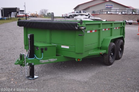 &lt;p&gt;This is a new 2023 model 83x12 dump trailer. It comes with two 7,000 lb braking axles, 1/8&quot; diamond plate fenders, LED lights, a tough powder coat finish after sandblasting and primer, sealed wiring harness (eliminates most trailer wiring issues), 24&quot; 10 gauge sides with full height side supports, 1 piece corners, 7 gauge (3/16&quot;) floor with combo gate for spreading or dumping, slide out ramps that allow you to load equipment, a hydraulic jack, a manual roll up tarp kit to cover your load, Interstate 12v deep cycle marine battery, and a 12v trickle charger as well as a 110v charger that you can just plug a standard drop cord into. Friesen trailers are built to high standards of quality and detail, and come with a 1 year warranty!&amp;nbsp;&lt;/p&gt;