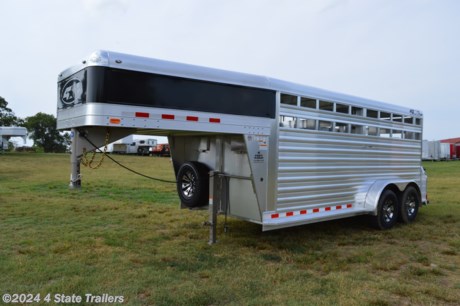 &lt;p&gt;We are delighted to offer this new 4 STAR Deluxe Livestock Trailer! This is one superb 7&#39;x16&#39;x6&#39;6&quot; cattle hauling rig, featuring two 5,200 lb. Dexter torsion axles with electric brakes, 16&quot; aluminum rims, 10 ply Goodyear Endurance USA made tires, matching spare tire and rim, side escape door with push/pull holdback, full swing rear gate with a super smooth slider and slam latch, a center gate with a slider, a fold down gate that closes off the nose, heavy duty rear skid plate to help protect the trailer if it drags, heavy duty rear rubber bumper for trailer and livestock protection, LED lights, 2 interior LED dome lights, recessed light switch in the rear frame, 2 vents in the drop wall with hinged covers, full length running boards with gusset joining to the rear frame, .063 thickness smooth formed nose sheeting, one piece .040 thickness aluminum roof with 3M Extreme Sealing tape around the edges, .090 heavy duty teardrop fenders (riveted on for easier replacement if ever needed), heavy duty 4&quot; aluminum I-beam floor supports, and 5052 marine grade .125&quot; thickness aluminum tread plate floor with flattened ribs for increased bowing resistance. The folks at 4 Star have been around a long time, and have developed the finest stock and horse trailers available! They also weigh each trailer, so the weight that is given is not just estimated! They back each trailer with a 1 year hitch to bumper warranty, and 8 years on the structure of the trailer!&lt;/p&gt;