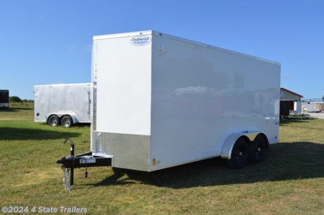 &lt;p&gt;This is a new 2024 7x16X7 cargo trailer made by Continental Cargo. It comes with two 5200 lb. axles, electric brakes on all four wheels, rear ramp, a side door with a flush lock and cam bar, 3/4&quot; plywood floor, 3/8&quot; plywood walls, .030 aluminum exterior side sheets bonded with screwed seams, a one piece aluminum roof, 24&quot; gravel guard, two interior dome lights, 4 recessed d-rings in the floor, and LED lights. Continental Cargo builds a high quality trailer and gives this model a 1 year warranty!&lt;/p&gt;