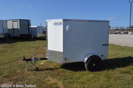 &lt;p&gt;This is what you need if you just want to haul a little stuff out of the weather! This 4&#39;x6&#39;x4&#39;5&quot; Continental Cargo V-Series trailer comes with a 1 piece aluminum roof, v-nose that adds to the stated length, single swing rear door, side wind flip up jack with wheel to easily move around, one 2,000 lb. axle, 13&quot; trailer tires, 3/4&quot; plywood floor, and 1/4&quot; plywood sides. Continental Cargo builds a great trailer, and backs this model with a 1 year warranty!&lt;/p&gt;