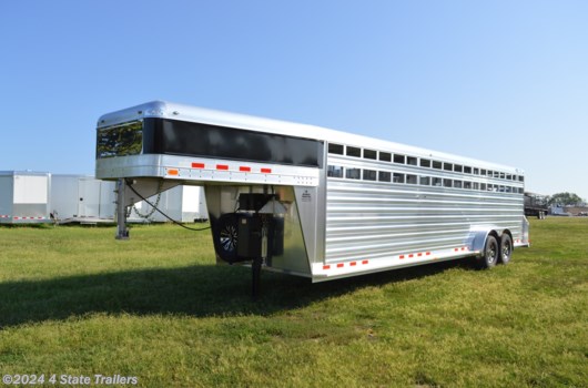 Livestock Trailer - 2024 4-Star 7X28X6'6 DELUXE STOCK TRAILER WITH WERM FLOORING available New in Fairland, OK