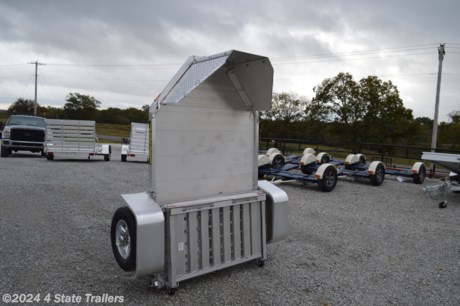 &lt;p&gt;Take a look at this space saving trailer! It&#39;s a new 4X8 Aluma motorcycle trailer with a 2,000 lb axle, 13&quot; tires, a slide out ramp, an air dam/rock guard, and a 2&quot; coupler. This trailer folds and sits upright to conserve space in you garage! Aluma builds a great trailer and gives a 5 year warranty. Come see it for yourself!&lt;/p&gt;