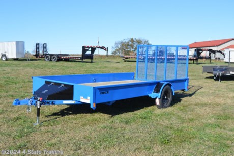 &lt;p&gt;Check out this Rice Stealth 82X14 utility trailer with a 3,500 lb axle, 15&quot; tires, 14&quot; solid sides, a toolbox, a 2&quot; coupler, a 4&#39; tubing rampgate that can fold into the trailer, 3&quot; formed channel tongue, a powder coat finish, LED lights, a sealed wiring harness, and a #1 treated wood floor. The Stealth model is such a good looking utility trailer and comes with a 1 year warranty! Come see it for yourself!&lt;/p&gt;