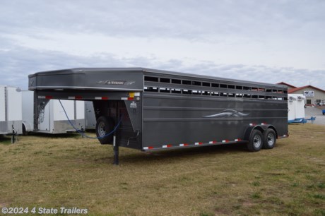&lt;p&gt;Take a look at this 6&#39;8X24X6&#39;6 Titan stock trailer! It comes with two 7,000 lb torsion axles, a spare tire and wheel, surefoot flooring over treated lumber, sliding vents under the nose, storage space in the nose, 2 cut gates, a sliding gate in the rear gate, a full swing slider rear door, steel lining on the inside for a smooth look inside and outside, interior lighting, LED lights, and a side escape door. Titan builds a great trailer and gives a 5 year warranty. Come see this trailer for yourself!&lt;/p&gt;