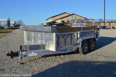 &lt;p&gt;Check out this new Nordtek 82X14 all aluminum dump trailer! It comes with two 7,000 lb axles, electric brakes on all wheels, 16&quot; aluminum wheels, 14 ply tires, a hydraulic jack, 4&quot; aluminum tubing crossmembers on 12&quot; centers, an adjustable 2 5/16&quot; coupler, loading ramps, stabilizer jacks, d-rings, and a manual tarp. Nordtek gives their trailers a 3 year structural warranty. Come see this trailer today!&amp;nbsp;&lt;/p&gt;