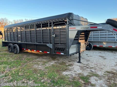#CT202517 - 2024 Coose 6'8x24'x6'6 Ranch Hand Tarp Top Rubber Floor ...