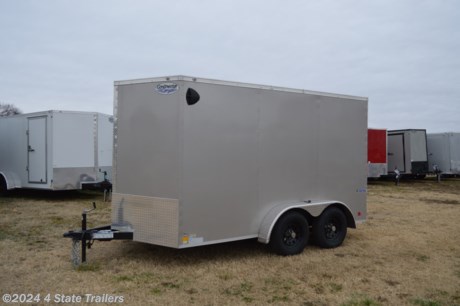 &lt;p&gt;This is a new 7x12X6&#39;6&quot; cargo trailer made by Continental Cargo. It comes with two 3500 lb. axles, 15&quot; 6 ply trailer tires, rear ramp door, a side door with a flush lock and cam bar, 3/4&quot; plywood floor, 3/8&quot; plywood walls, .030 aluminum exterior side sheets bonded with screwed seams, a one piece aluminum roof, 24&quot; gravel guard, two interior dome lights, stabilizer jacks, 4 d-rings in floor, and LED lights. Continental Cargo builds a high quality trailer and gives this model a 1 year warranty!&lt;/p&gt;