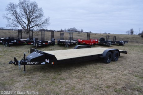 &lt;p&gt;Take a look at this Rice 82x22 carhauler with two 3,500 lb axles, 15&quot; tires, 5&#39; slide in ramps, a toolbox, stake pockets, 5&quot; channel main frame, 3&quot; formed channel crossmembers, an adjustable 2 5/16&quot; coupler, a 2&#39; steel dovetail, a powder coat finish, treated wood floor, a sealed wiring harness, and LED lights. Rice builds a great trailer and gives a 1 year warranty. Come check it out!&lt;/p&gt;