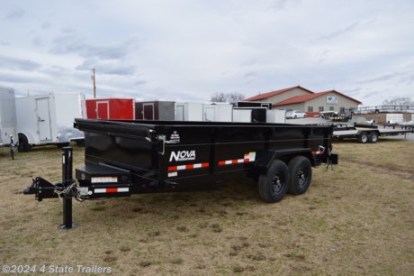 &lt;p&gt;Check out this 82X16 dump trailer from Nova by Midsota! It comes with two 7,000 lb axles, electric brakes on both axles, 16&quot; tires, combo gates for spreading or dumping or completely removing the rear gates, D-rings inside the trailer, slide out ramps, hydraulic jack, adjustable 2 5/16&quot; coupler, 3&quot; c-channel crossemembers on 17&quot; centers, and 11 guage floor and sides. The 12v battery trickle charges off your truck&#39;s battery whenever you pull the trailer and can also be charged with the on board battery charger (just run a drop cord to it). Midsota builds a great trailer and has a 5 year structural warranty. Come see this trailer today!&lt;/p&gt;