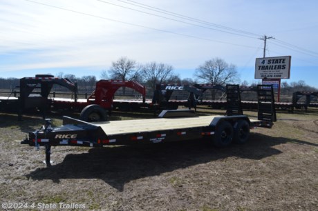 &lt;p&gt;Check out this new extra heavy duty Rice equipment trailer! It is 82x24 and comes with two 8,000 lb axles, electric brakes on both axles, 17.5&quot; wheels, 18 ply tires, a spare tire and wheel, 2 5/16&quot; adjustable coupler, 10k jack, a toolbox, 6&quot; channel tongue and main frame, 3&quot; channel crossmembers on 16&quot; centers, 1/4&quot; extra heavy duty fabricated fenders with treadplate on top, steps in front and behind the fenders, 5&#39; standup ramps with spring assist, a powder coat finish, a treated wood floor, fully sealed wiring harness, and LED lights. Rice builds a heavy duty equipment trailer and gives a 1 year warranty. Come see this trailer today!&lt;/p&gt;
