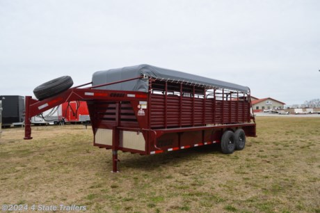 &lt;p&gt;Check out this 6&#39;8x20x6&#39;6 stock trailer built by Coose Trailers! This unit comes with two 7,000 lb torsion axles, electric brakes on both axles, new 10 ply tires, a spare tire and wheel, lifetime rubber floor, 36&quot; side escape door, full swing/sliding rear gate with slam latch, 5 stacked 16 ga. ribbed slats to make solid sides with a 2&quot; air gap at the fender, 1/8&quot; thick full length fenders, &lt;strong&gt;3x5x1/4&quot; angle iron&amp;nbsp;&lt;span style=&quot;color: #363636; font-family: verdana, geneva, sans-serif; font-size: 14px;&quot;&gt;fully welded on the inside for superior rust resistance&lt;/span&gt;&lt;/strong&gt;&lt;strong&gt;,&lt;/strong&gt; high quality PPG prime and paint finish, 1 center gate with a gate in a gate that can be operated from outside the trailer, LED lights, air flow area in the dropwall, LED backup/load light on rear, reverse lights in tail lights, and aluminum treadplate gravel guard on dropwall. COOSE has been building quality livestock trailers for over 40 years, and they know how to do it right. They back their product with a 1 year warranty. Come see this trailer today!&lt;/p&gt;