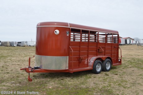 &lt;p&gt;This is a new WW All Around 6x16x6&#39;6&quot; livestock trailer. It comes with two 5,200 lb. torsion axles with brakes, 15&quot; trailer tires, smooth rubber floor, LED lights, primed and painted with PPG products, full swing rear gate with a slider, and a side escape door. WW builds a great trailer and gives a 1 year warranty. Come see this trailer today!&lt;/p&gt;
&lt;p&gt;&amp;nbsp;&lt;/p&gt;