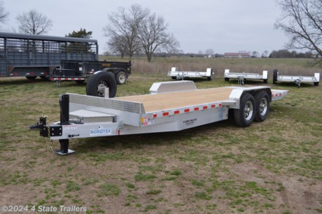 &lt;p&gt;Take a look at this new Nordtek 82X22 all aluminum hydraulic tilt trailer! It comes with two 7,000 lb axles, electric brakes on both axles, 16&quot; aluminum wheels, 10 ply tires, a matching spare tire and wheel, 4&quot; c-channel crossmembers on 16&quot; centers, a treated wood floor, a hydraulic jack, and an adjustable 2 5/16&quot; coupler. Nordtek builds a beautiful all aluminum trailer and gives a 3 year structural warranty. Come see this trailer today!&lt;/p&gt;