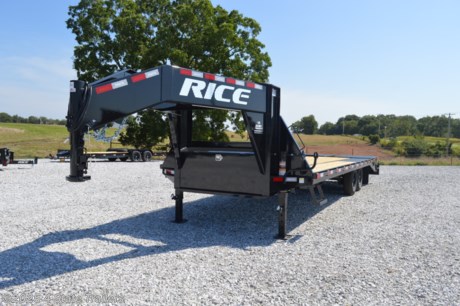 &lt;ul&gt;
&lt;li&gt;built by Rice Trailer Manufacturing&lt;/li&gt;
&lt;li&gt;102X25 (20&#39; flatdeck + 5&#39; dovetail = 25&#39; overall length)&lt;/li&gt;
&lt;li&gt;two 7,000 lb axles&lt;/li&gt;
&lt;li&gt;electric brakes on both axles&lt;/li&gt;
&lt;li&gt;16&quot; wheels with 10 ply tires&lt;/li&gt;
&lt;li&gt;12&quot; I-beam main frame with a torque tube&lt;/li&gt;
&lt;li&gt;two 10k dropleg jacks&lt;/li&gt;
&lt;li&gt;steps at the front of the trailer&lt;/li&gt;
&lt;li&gt;max ramps with spring assist&lt;/li&gt;
&lt;li&gt;stake pockets on 2&#39; centers&amp;nbsp;&lt;/li&gt;
&lt;li&gt;heavy duty rubrail&lt;/li&gt;
&lt;li&gt;lockable toolbox&lt;/li&gt;
&lt;li&gt;sealed wiring harness&lt;/li&gt;
&lt;li&gt;LED lights&lt;/li&gt;
&lt;li&gt;treated wood floor&lt;/li&gt;
&lt;li&gt;powder coat finish&lt;/li&gt;
&lt;li&gt;1 year warranty&lt;/li&gt;
&lt;li&gt;Come check it out!&lt;/li&gt;
&lt;/ul&gt;