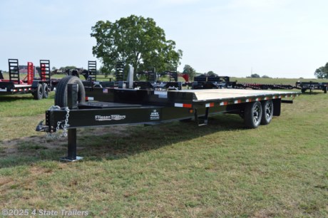 &lt;ul&gt;
&lt;li&gt;built by Friesen Trailers&lt;/li&gt;
&lt;li&gt;102&quot;X24&#39; deckover bumper pull equipment trailer&lt;/li&gt;
&lt;li&gt;two 7,000 lb. axles&lt;/li&gt;
&lt;li&gt;electric brakes&lt;/li&gt;
&lt;li&gt;16&quot; aluminum wheels with 10 ply tires&lt;/li&gt;
&lt;li&gt;spare tire and wheel&lt;/li&gt;
&lt;li&gt;full deck tilt&lt;/li&gt;
&lt;li&gt;hydraulic jack&lt;/li&gt;
&lt;li&gt;LED lights&lt;/li&gt;
&lt;li&gt;sealed wiring harness&lt;/li&gt;
&lt;li&gt;treated wood deck&lt;/li&gt;
&lt;li&gt;toolbox in the tongue that contains the hydraulics&lt;/li&gt;
&lt;li&gt;sandblasted, primed, and powdercoated finish&lt;/li&gt;
&lt;li&gt;easy to use since there is no jack to crank and no ramps to flip&lt;/li&gt;
&lt;li&gt;1 year warranty&lt;/li&gt;
&lt;/ul&gt;