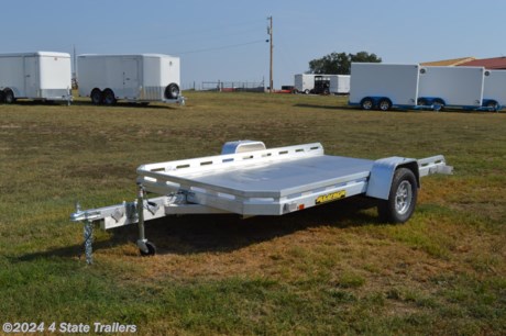 &lt;ul&gt;
&lt;li&gt;built by Aluma Trailer Manufacturing&lt;/li&gt;
&lt;li&gt;77X12 utility trailer&lt;/li&gt;
&lt;li&gt;3500 lb. torsion axle&lt;/li&gt;
&lt;li&gt;14&quot; aluminum wheels&lt;/li&gt;
&lt;li&gt;extruded aluminum floor&lt;/li&gt;
&lt;li&gt;gravity tilt deck with a cushion cylinder&lt;/li&gt;
&lt;li&gt;LED lights&lt;/li&gt;
&lt;li&gt;2&quot; coupler&lt;/li&gt;
&lt;li&gt;all aluminum construction (no wood to rot; no steel to rust!)&lt;/li&gt;
&lt;li&gt;5 year warranty&lt;/li&gt;
&lt;li&gt;Come see this trailer today!&lt;/li&gt;
&lt;/ul&gt;