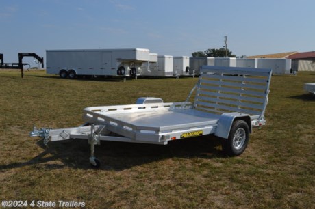 &lt;ul&gt;
&lt;li&gt;built by Aluma Trailer Manufacturing&lt;/li&gt;
&lt;li&gt;77&quot;X 10&#39; utility trailer&lt;/li&gt;
&lt;li&gt;3,500 lb. torsion axle&lt;/li&gt;
&lt;li&gt;14&quot; aluminum wheels&lt;/li&gt;
&lt;li&gt;extruded aluminum flooring&lt;/li&gt;
&lt;li&gt;fold down rear rampgate&lt;/li&gt;
&lt;li&gt;LED lights&lt;/li&gt;
&lt;li&gt;2&quot; coupler&lt;/li&gt;
&lt;li&gt;all aluminum construction (no wood to rot; no steel to rust)&lt;/li&gt;
&lt;li&gt;5 year warranty&lt;/li&gt;
&lt;li&gt;Come see this trailer today!&lt;/li&gt;
&lt;/ul&gt;